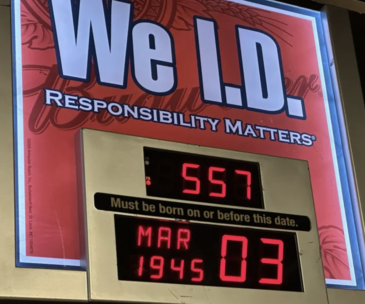 display device - We L.D. Responsibility Matters 557 Must be born on or before this date.