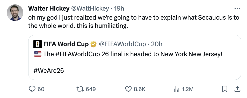 Americans React to the 2026 Fifa World Cup Final Being Held in East Rutherford, New Jersey