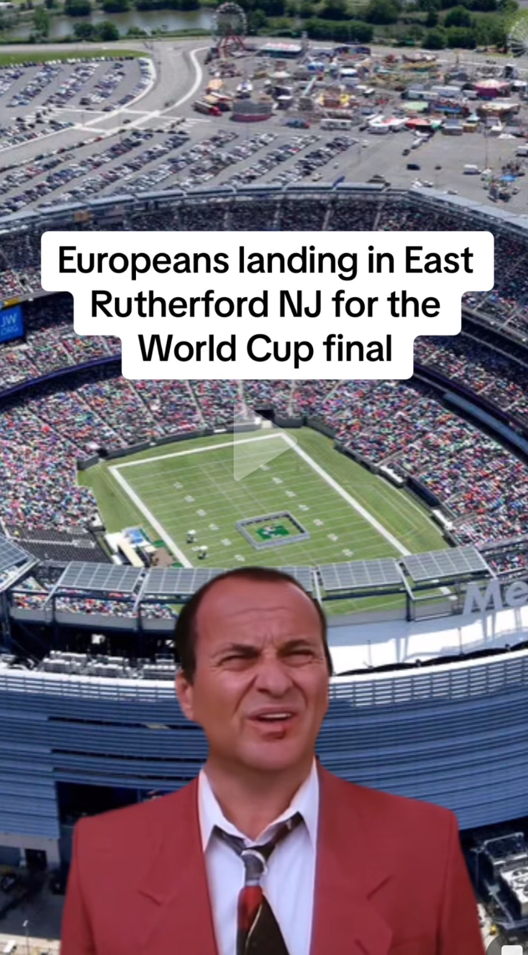 stadium - Beta Europeans landing in East Rutherford Nj for the World Cup final