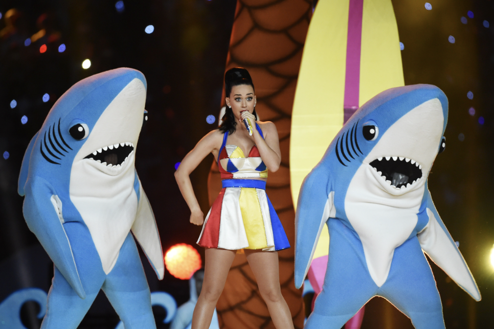 During Katy Perry’s halftime show, the dancing shark to her left famously went rogue with its choreography, leading to the all-time meme. 