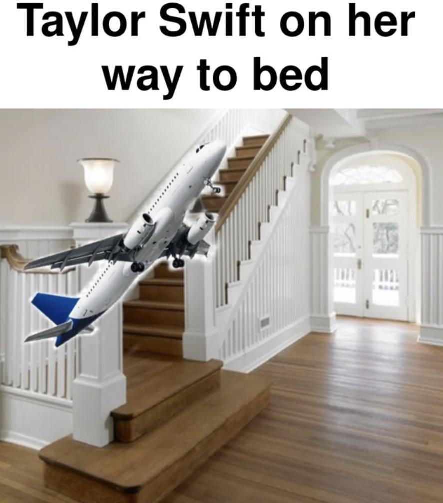 stairs - Taylor Swift on her way to bed
