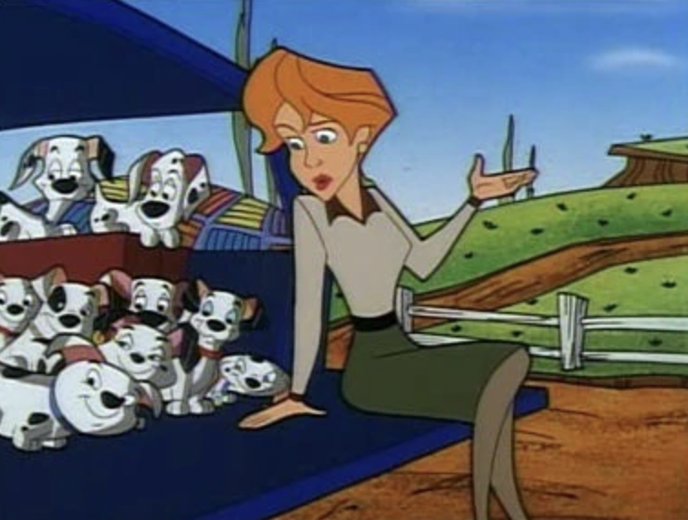 After being told that Anita is pregnant and they’re also expecting puppies, Cruella remarks, "You have been a busy boy."
