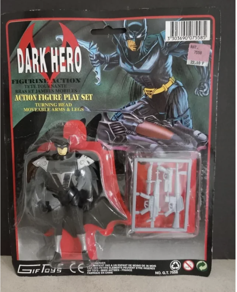 action figure - Dark Hero Figurine Action Tete Tournante Bras Et Jambes Mobiles Action Figure Play Set Turning Head Moveable Arms & Legs Giftoys Ce Agnes 3303690 075583 No G.T. 75 22.10 F