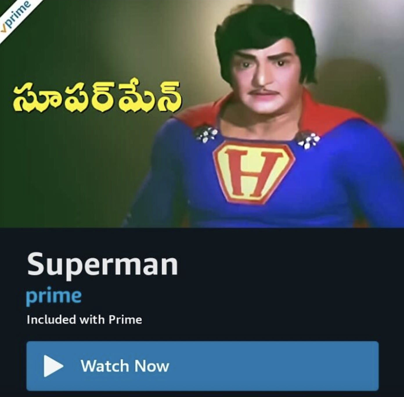 superman hindi - prime Superman prime Included with Prime Watch Now H
