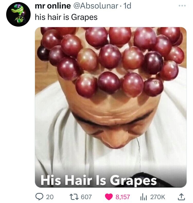cranberry - mr online . 1d his hair is Grapes His Hair Is Grapes 20 1 607 ... 8,