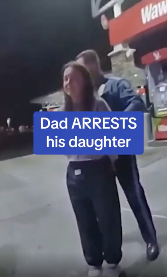 car - Dad Arrests his daughter Waw