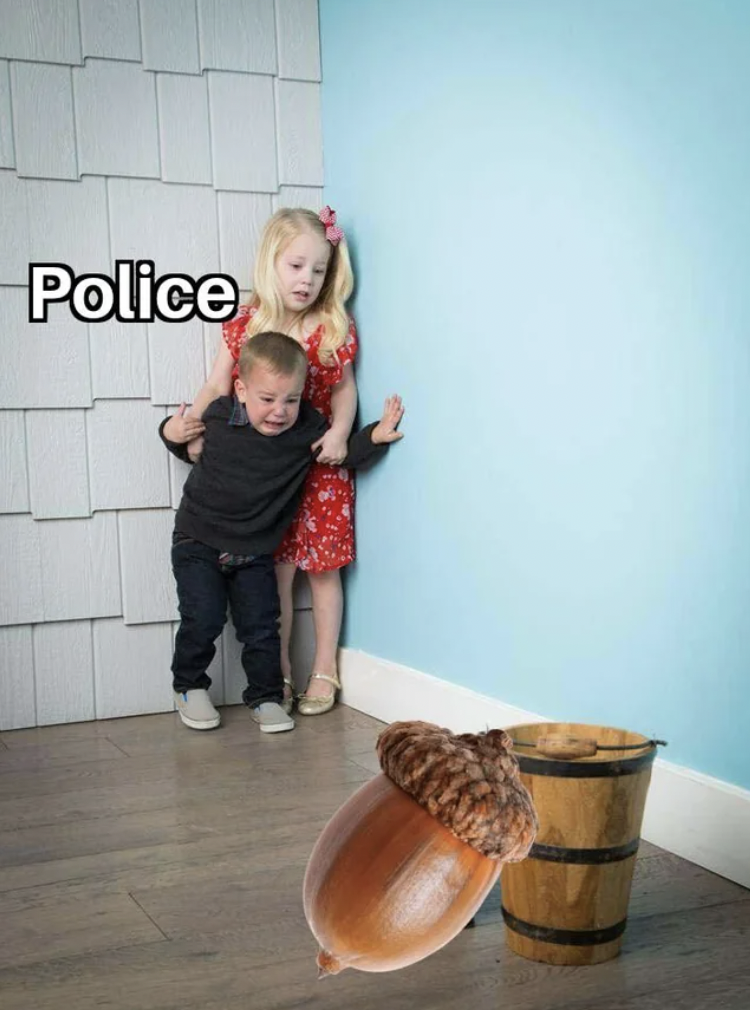 kids scared of rabbit meme - Police