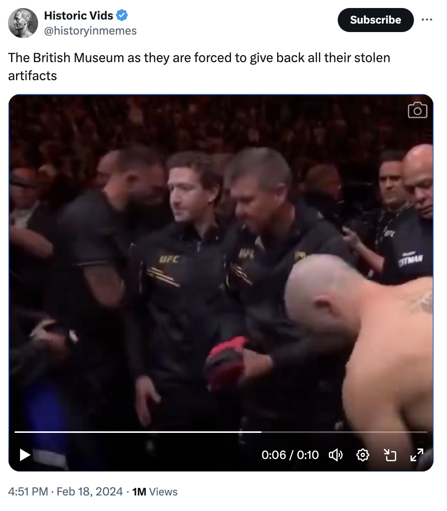 video - Historic Vids The British Museum as they are forced to give back all their stolen artifacts Ufc . 1M Views Subscribe Stway