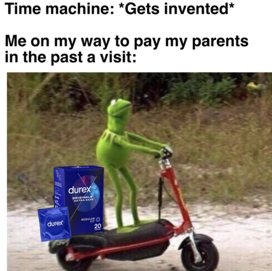 kick scooter - Time machine Gets invented Me on my way to pay my parents in the past a visit durex durex Revo 20