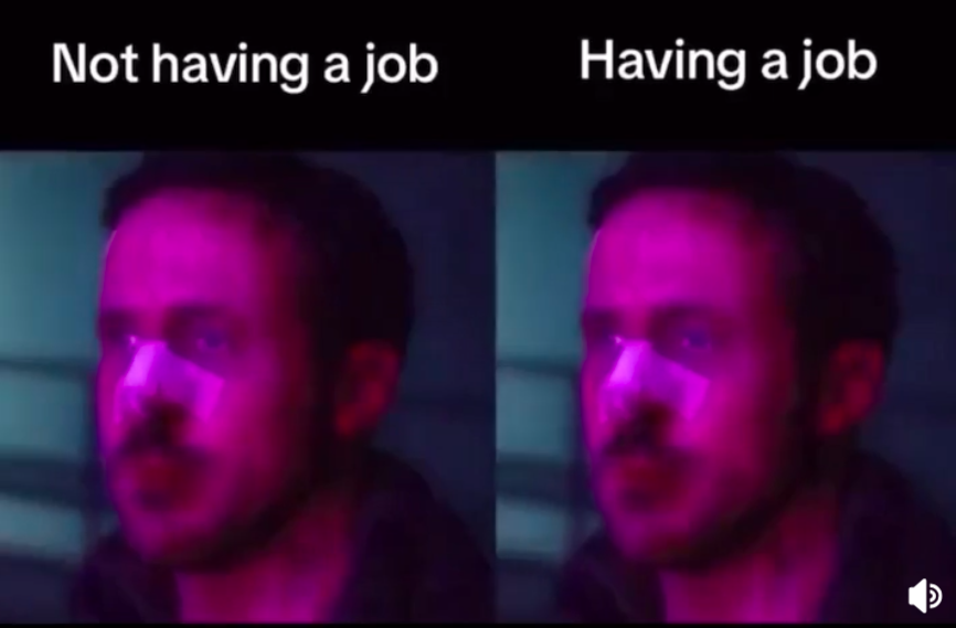 video - Not having a job Having a job