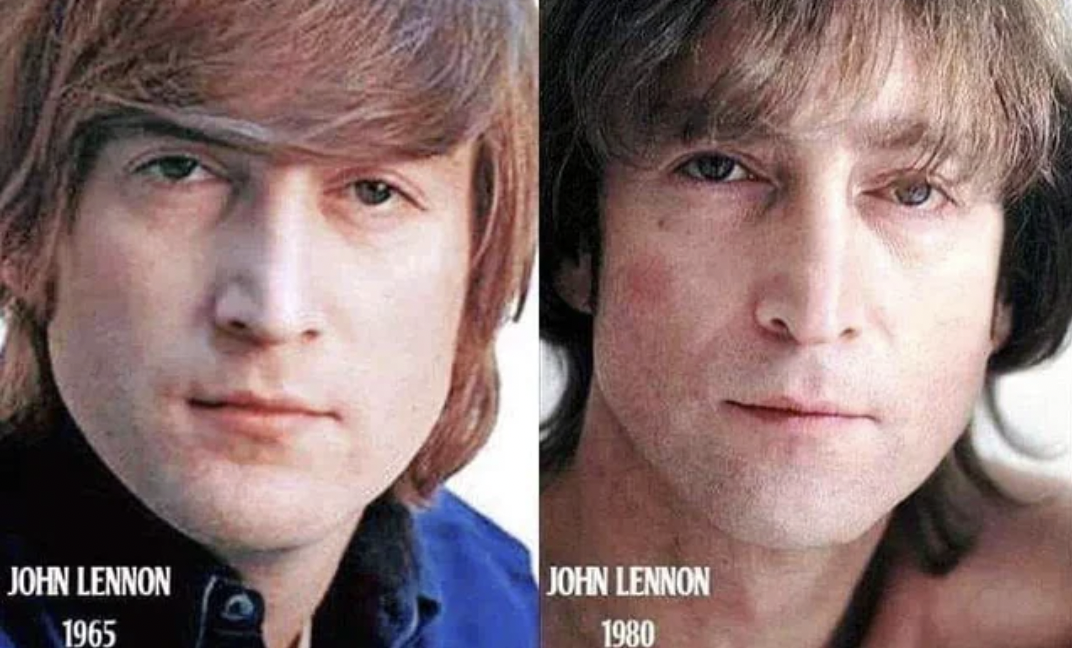 head - John Lennon 1965 John Lennon 1980