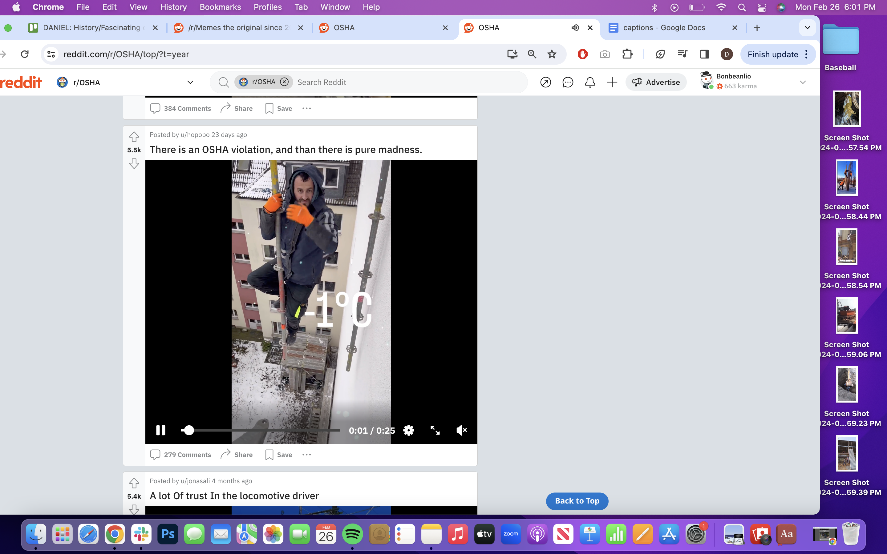 screenshot - Chrome Fital View History Bookmarks Protes Tat Window Osha reddit.comrOshaentyear reddit Sha Mees the original since x There is an Osha violation, and than there is pure madness. Osha Search Redde 195 A lot of trust in the locomotive driver 2