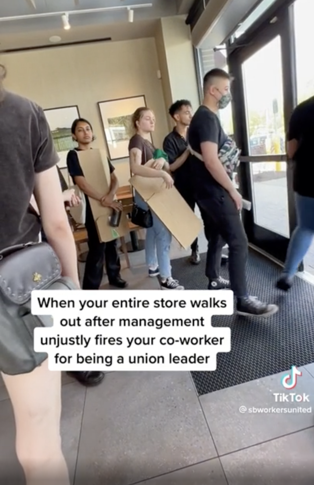 room - When your entire store walks out after management unjustly fires your coworker for being a union leader Tik Tok stworkersunited