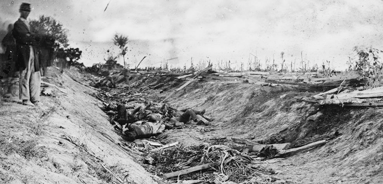 The Battle of Antietam was the bloodiest battle of the US Civil War. It was interesting how both armies chose to fight the Civil War, they virtually ignored the massive loss of life to secure victory.