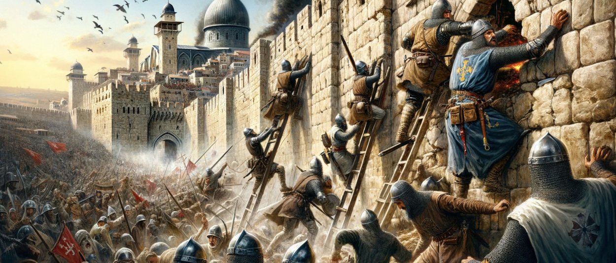 The 1099 Siege of Jerusalem during the First Crusade. There is a myth of "wading through knee-high blood.” 