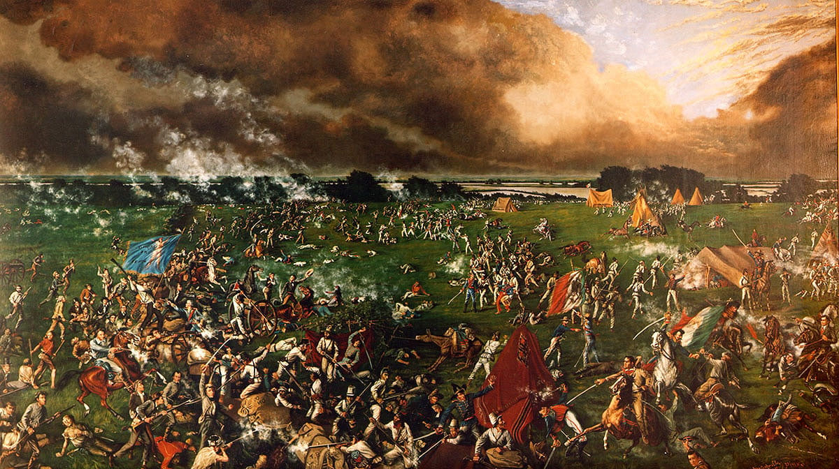 During the battle of San Jacinto during the Texas revolution, so many Mexicans were killed in such a small area and so quickly that the San Jacinto river was said to run red.