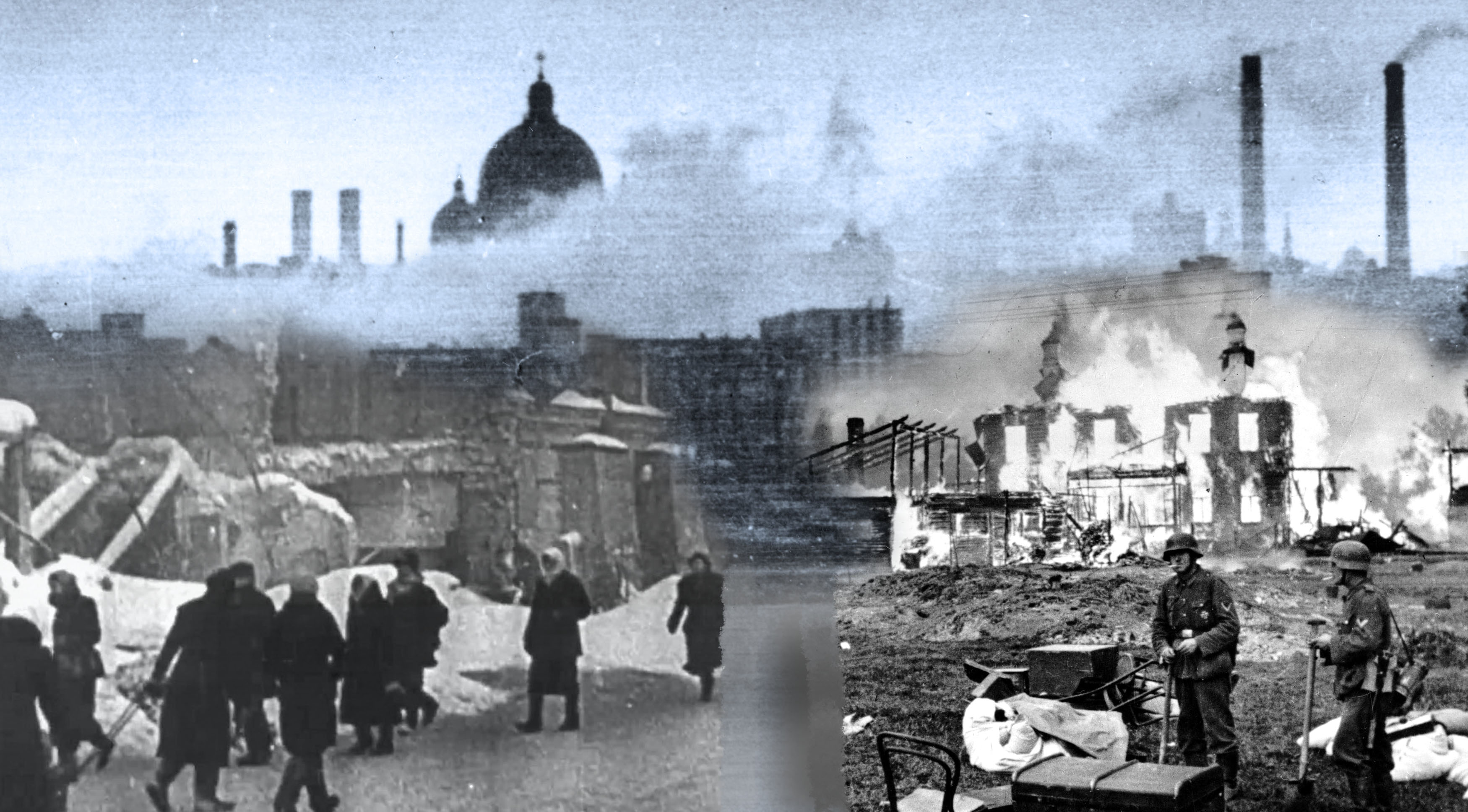 Siege of Leningrad during World War 2. 