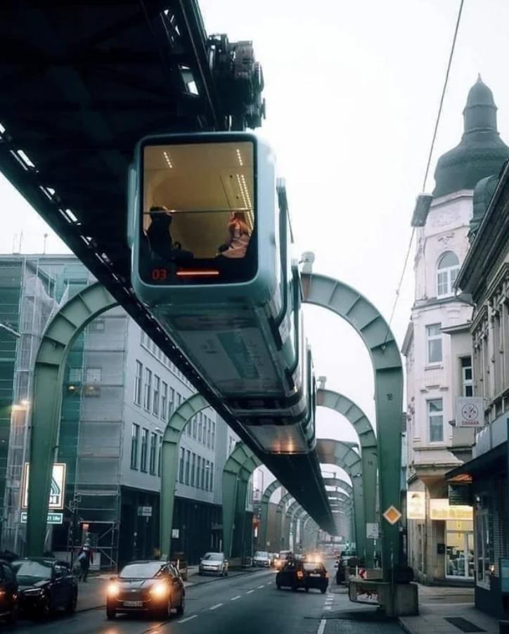 Electric Elevated Railway, Wuppertal, Germany.