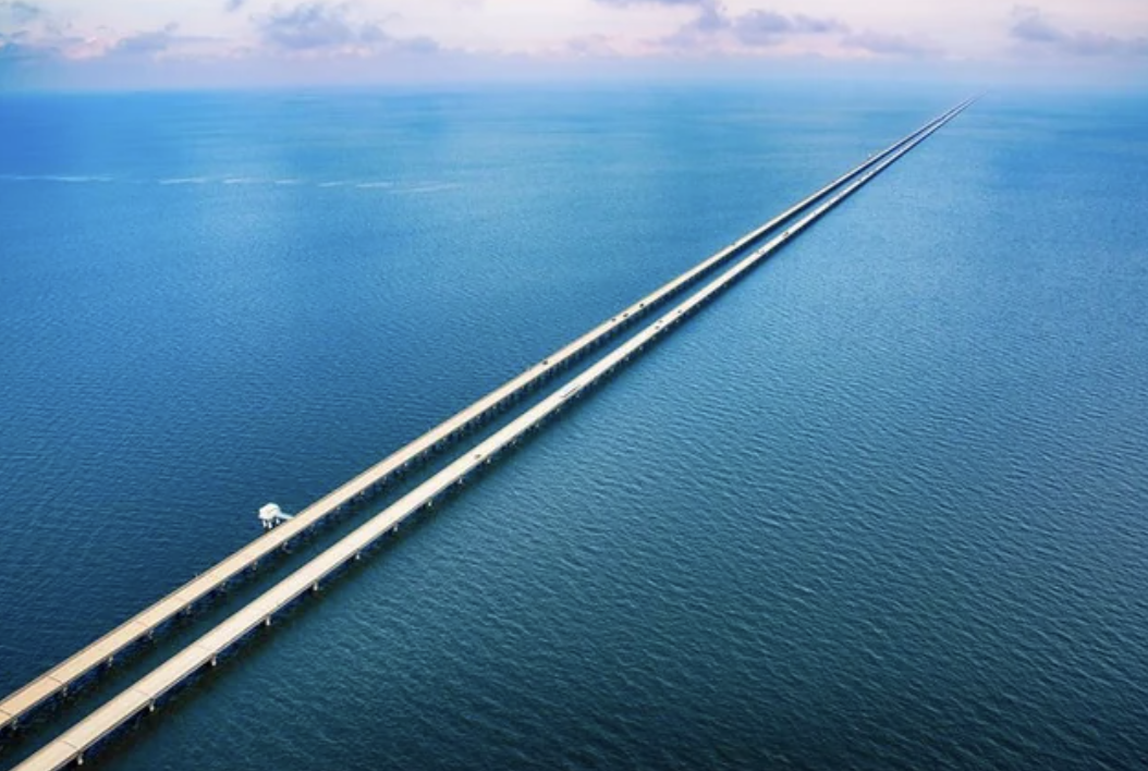 At nearly 24 miles long, the Lake Pontchartrain Causeway in Louisiana stands as the longest continuous bridge over water in the world.