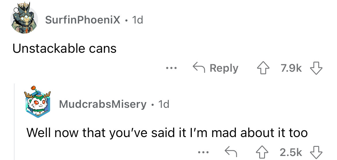 angle - Surfin Phoenix 1d Unstackable cans ... MudcrabsMisery . 1d Well now that you've said it I'm mad about it too