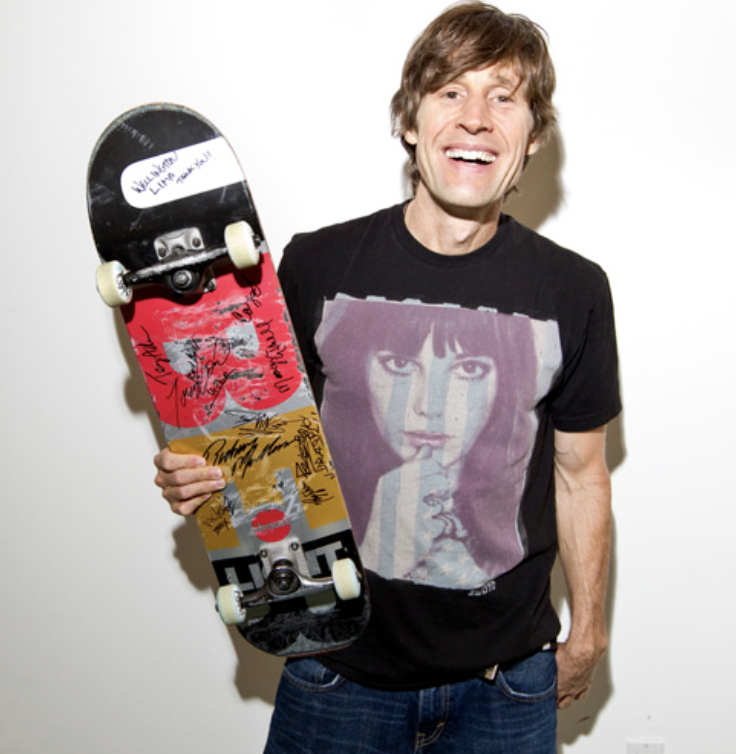 Rodney Mullen. He invented most skateboard tricks out of nowhere, on simple skateboards. His skill and balance on a skateboard is unbelievable.