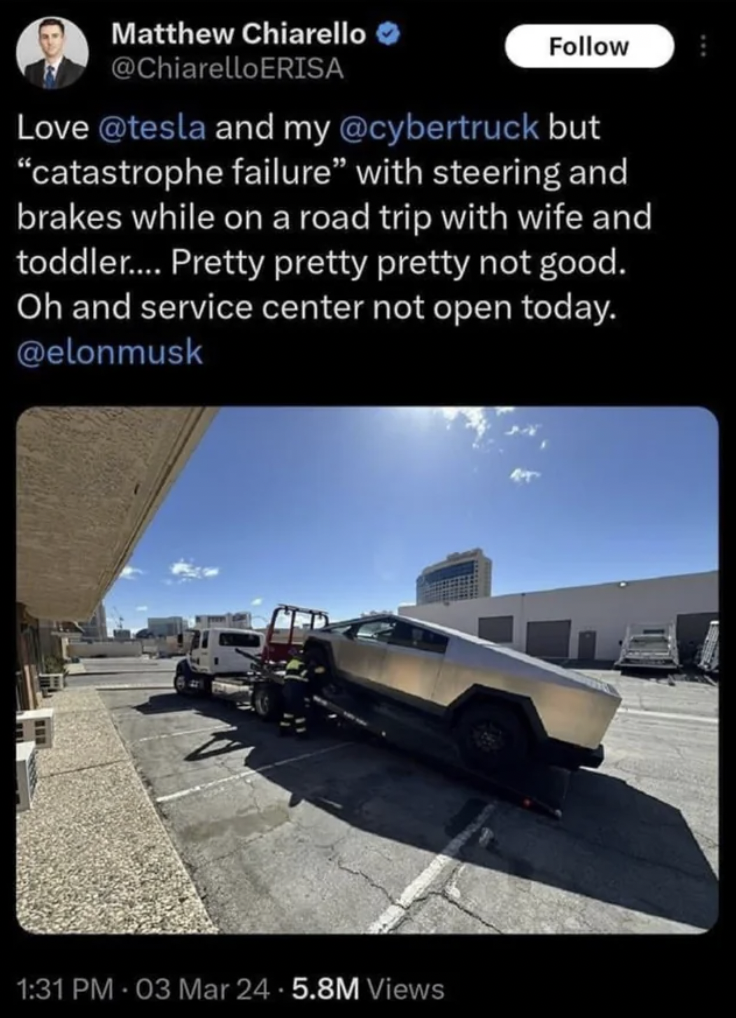 car - Matthew Chiarello Love and my but "catastrophe failure" with steering and brakes while on a road trip with wife and toddler.... Pretty pretty pretty not good. Oh and service center not open today. 03 Mar 24.5.8M Views