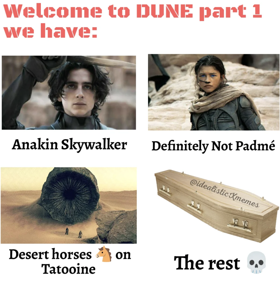 fur - Welcome to Dune part 1 we have Anakin Skywalker Desert horses Tatooine on Definitely Not Padm Xmemes The rest