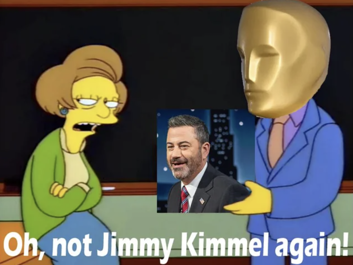 cartoon - Oh, not Jimmy Kimmel again!