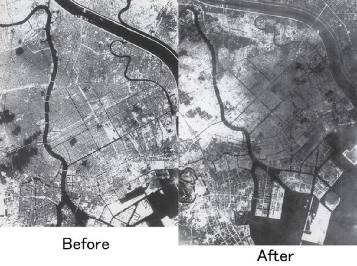 tokyo after ww2 - Before After