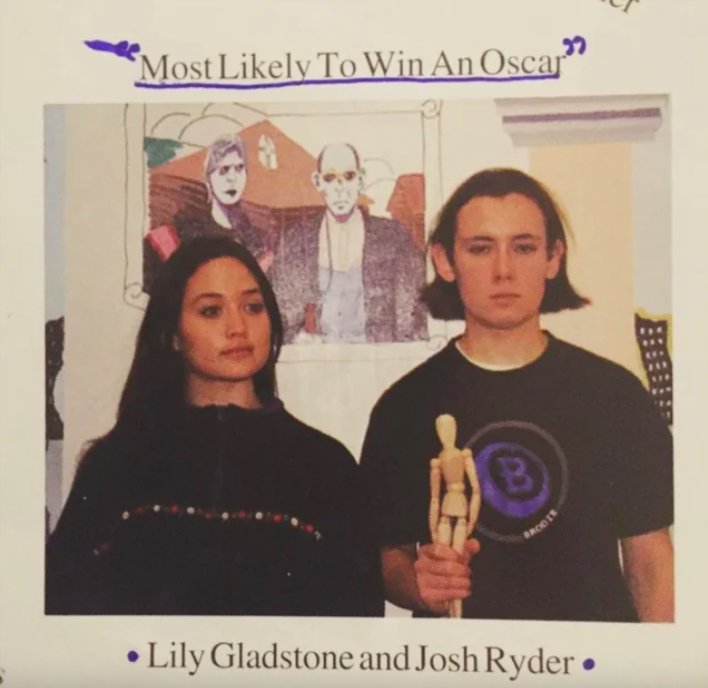 lily gladstone most likely to win oscar - Most ly To Win An Oscar " Facess Lily Gladstone and Josh Ryder