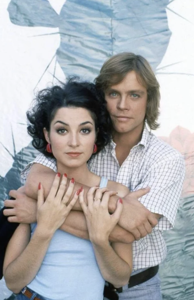 Mark Hamill and Annie Potts on the set of Corvette Summer, 1978.