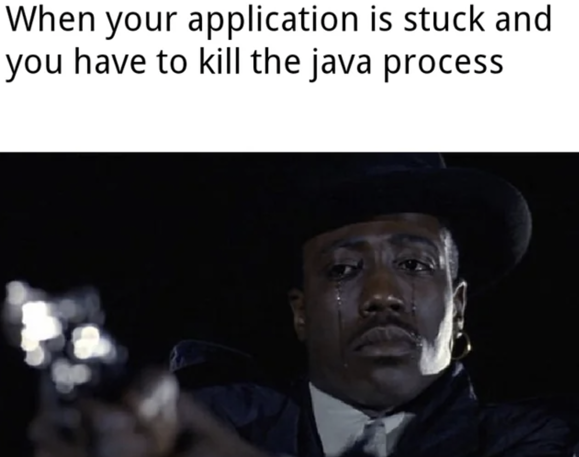 photo caption - When your application is stuck and you have to kill the java process