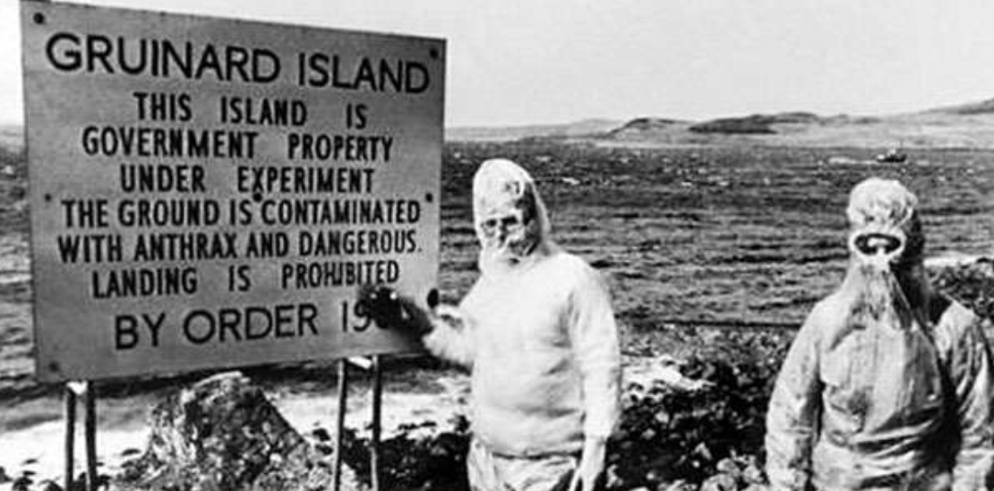 anthrax bomb - Gruinard Island This Island Is Government Property Under Experiment The Ground Is Contaminated With Anthrax And Dangerous. Landing Is Prohibited By Order 19