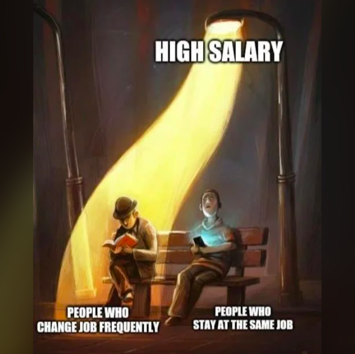 instagram algorithm meme - People Who Change Job Frequently High Salary People Who Stay At The Same Job