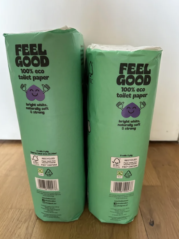 grape - Feel Good 100% eco toilet paper height white. naturally soft strong Feel Good 100% eco toilet paper bright white naturally soft strang