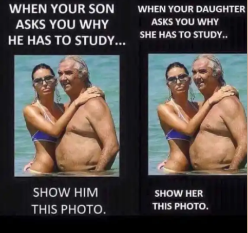 photo caption - When Your Son When Your Daughter Asks You Why Asks You Why He Has To Study... She Has To Study.. Show Him Show Her This Photo. This Photo.