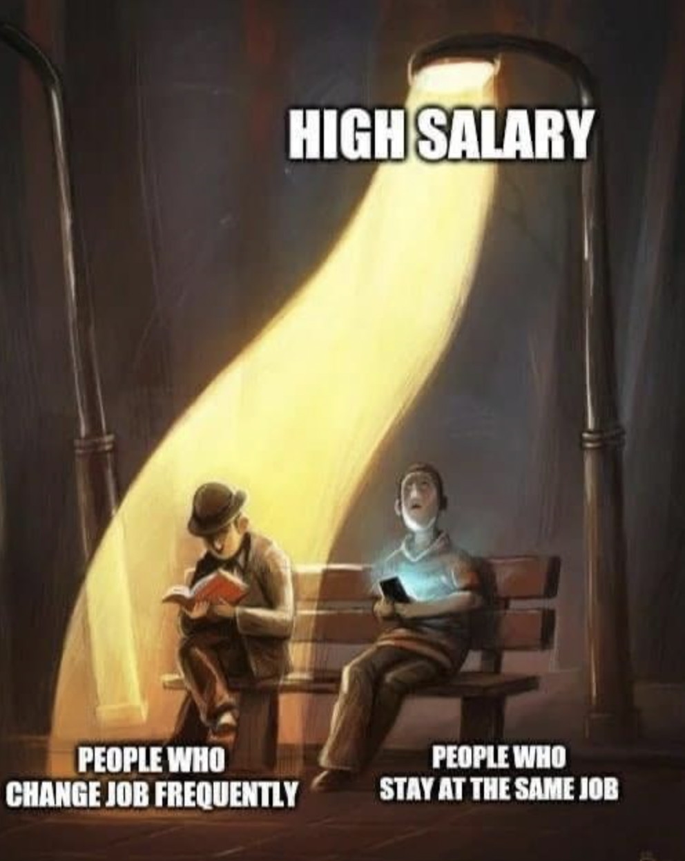 instagram algorithm meme - People Who Change Job Frequently High Salary People Who Stay At The Same Job