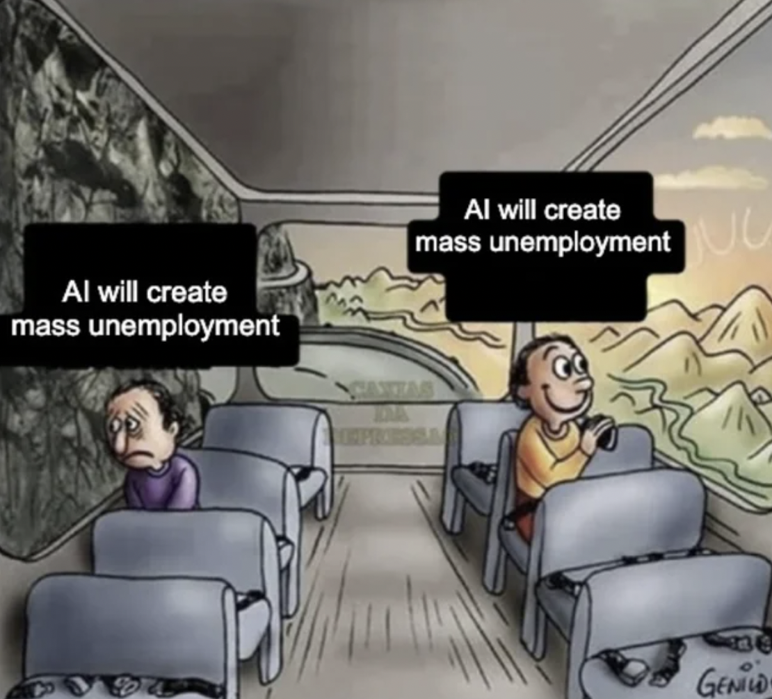 cartoon - Al will create mass unemployment Al will create mass unemployment Caneas De Genild