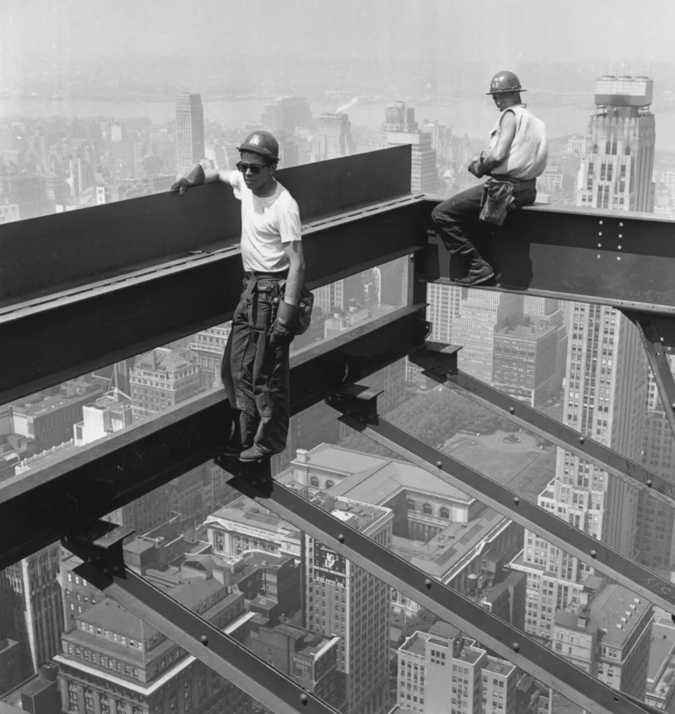 old skyscraper workers