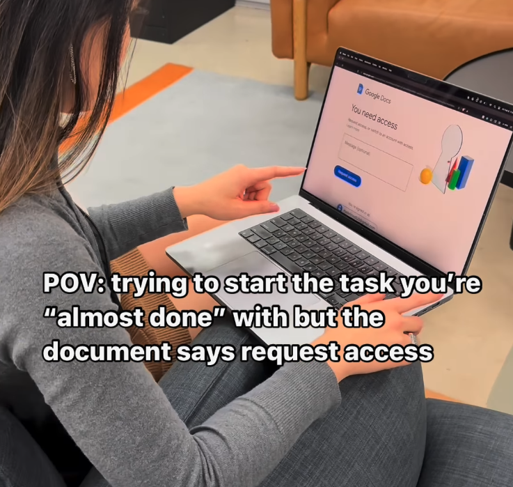 touchpad - Google Docs You need access Pov trying to start the task you're "almost done" with but the document says request access