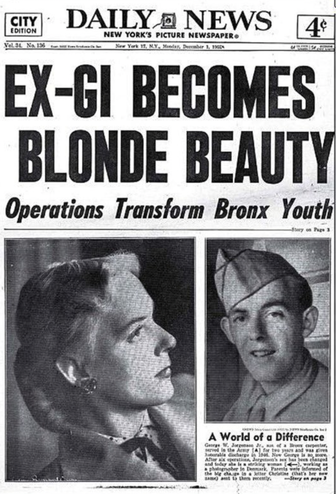 christine jorgensen article - City Daily News 4 Edition New York'S Picture Newspaper ExGi Becomes Blonde Beauty Operations Transform Bronx Youth A World of a Difference
