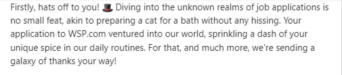 number - Firstly, hats off to you! Diving into the unknown realms of job applications is no small feat, akin to preparing a cat for a bath without any hissing. Your application to Wsp.com ventured into our world, sprinkling a dash of your unique spice in 