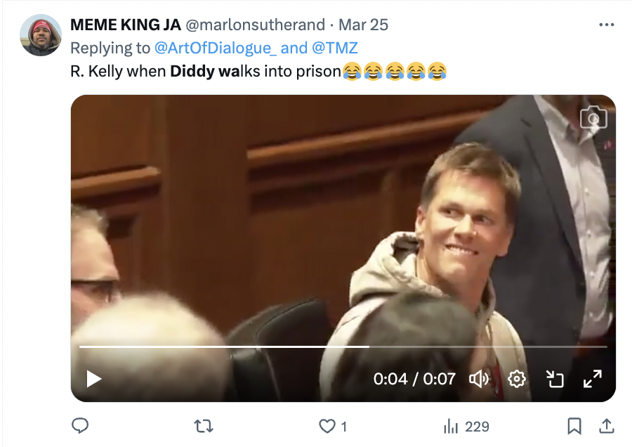 screenshot - O Meme King Ja Mar 25 and R. Kelly when Diddy walks into prison eeeee 23 > ill 229