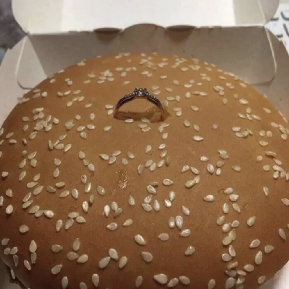 ring in burger proposal