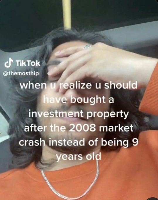 should have bought property when i was 9 years old - TikTok when u realize u should have bought a investment property after the 2008 market crash instead of being 9 years old
