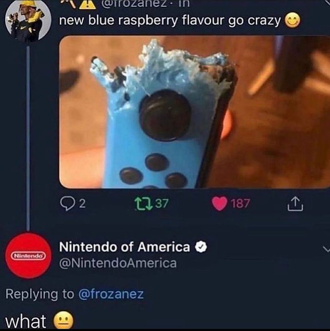 new blue raspberry flavour go crazy - . in new blue raspberry flavour go crazy 2 1737 187 Nintendo of America Nintendo what
