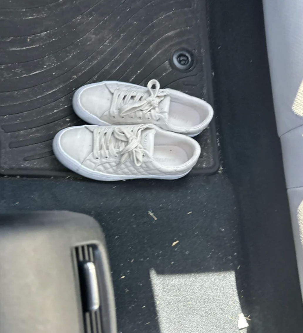 “Pax left shoes in my car?”