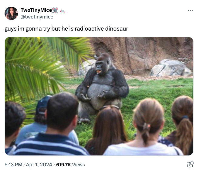 macaque - TwoTinyMice guys im gonna try but he is radioactive dinosaur Views