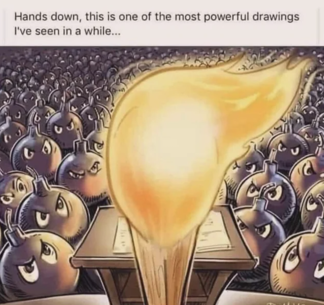 stochastic terrorism - Hands down, this is one of the most powerful drawings I've seen in a while...