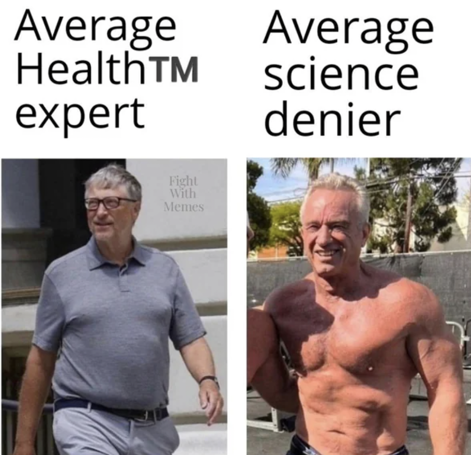 barechested - Average HealthTM Average science expert denier Fight With Memes